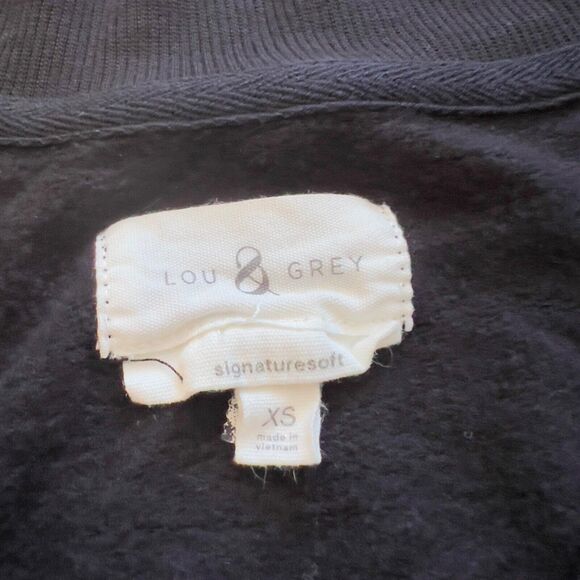 Lou & Grey Poncho Size XS Black Signaturesoft V-Neck Cozy Dolman Sleeves - Picture 3 of 7